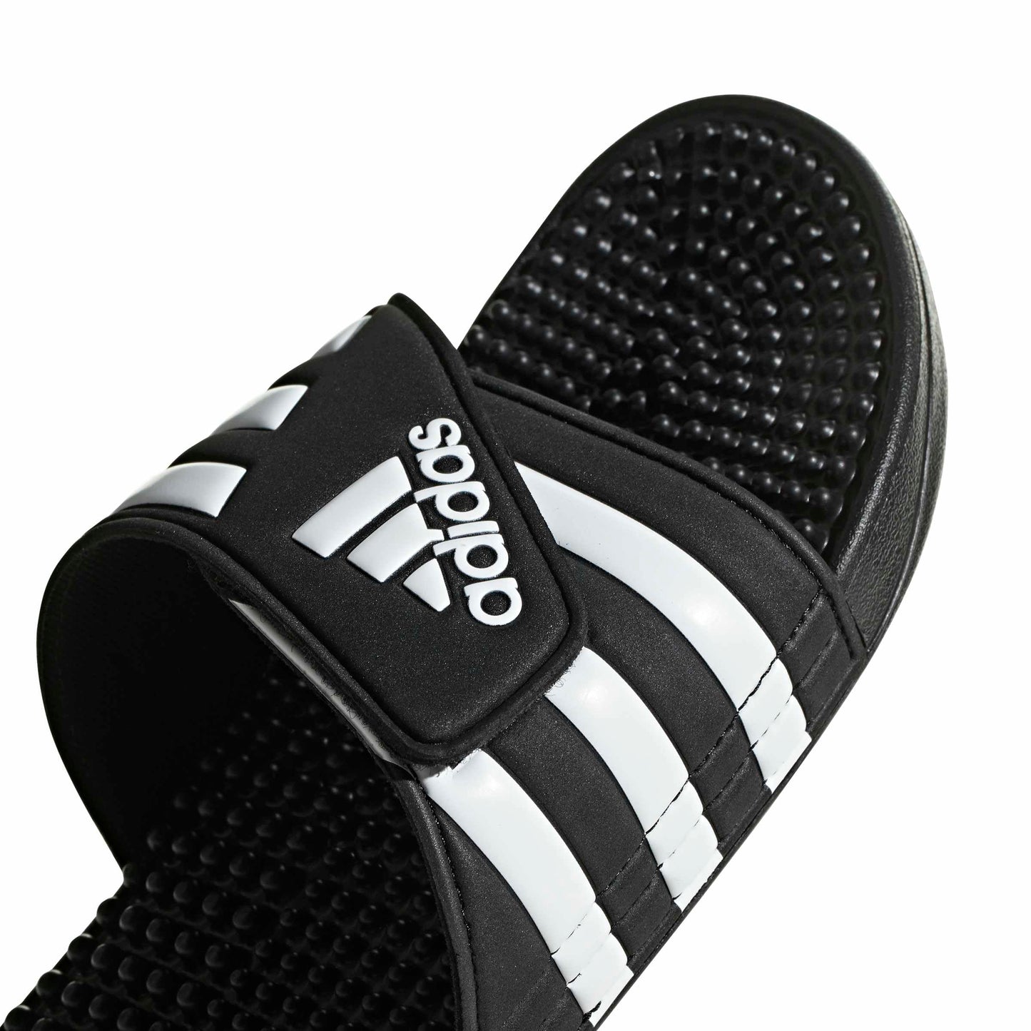 adidas Unisex-Adult Adissage, Black/White/Black, 8