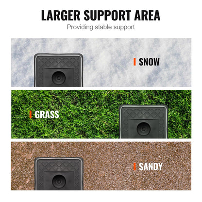 VEVOR Trailer Jack Block, 6000 lbs Capacity per RV Leveling Block, Polypropylene RV Camper Stabilizer Blocks, RV Travel Accessories Use for Any Tongue Jack, Post, Foot, 5th Wheels, 4-Pack VEVOR