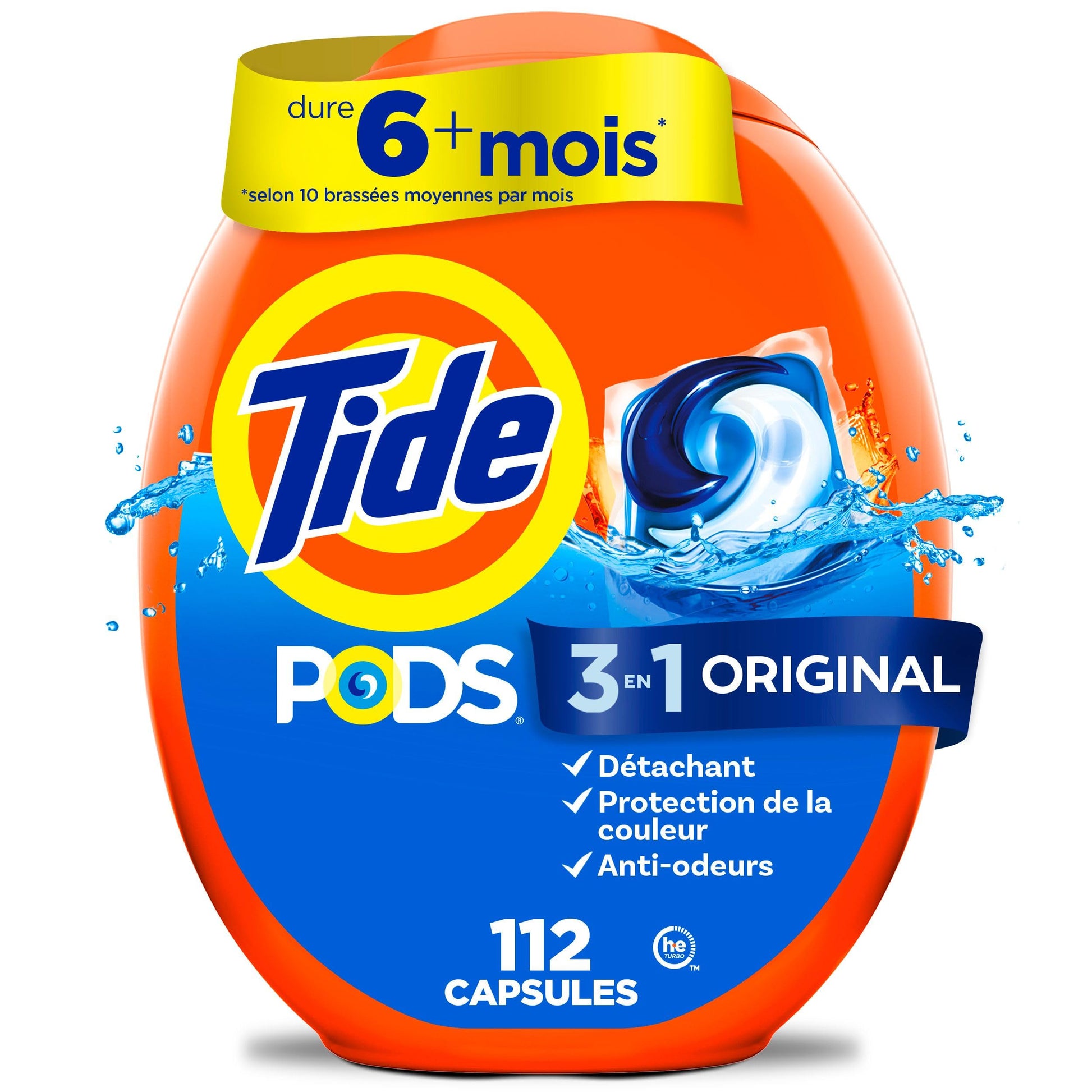 Tide PODS Laundry Detergent Pacs, Original Scent, Powerful 3-in-1 Clean in one Step, HE Compatible, 112 Count