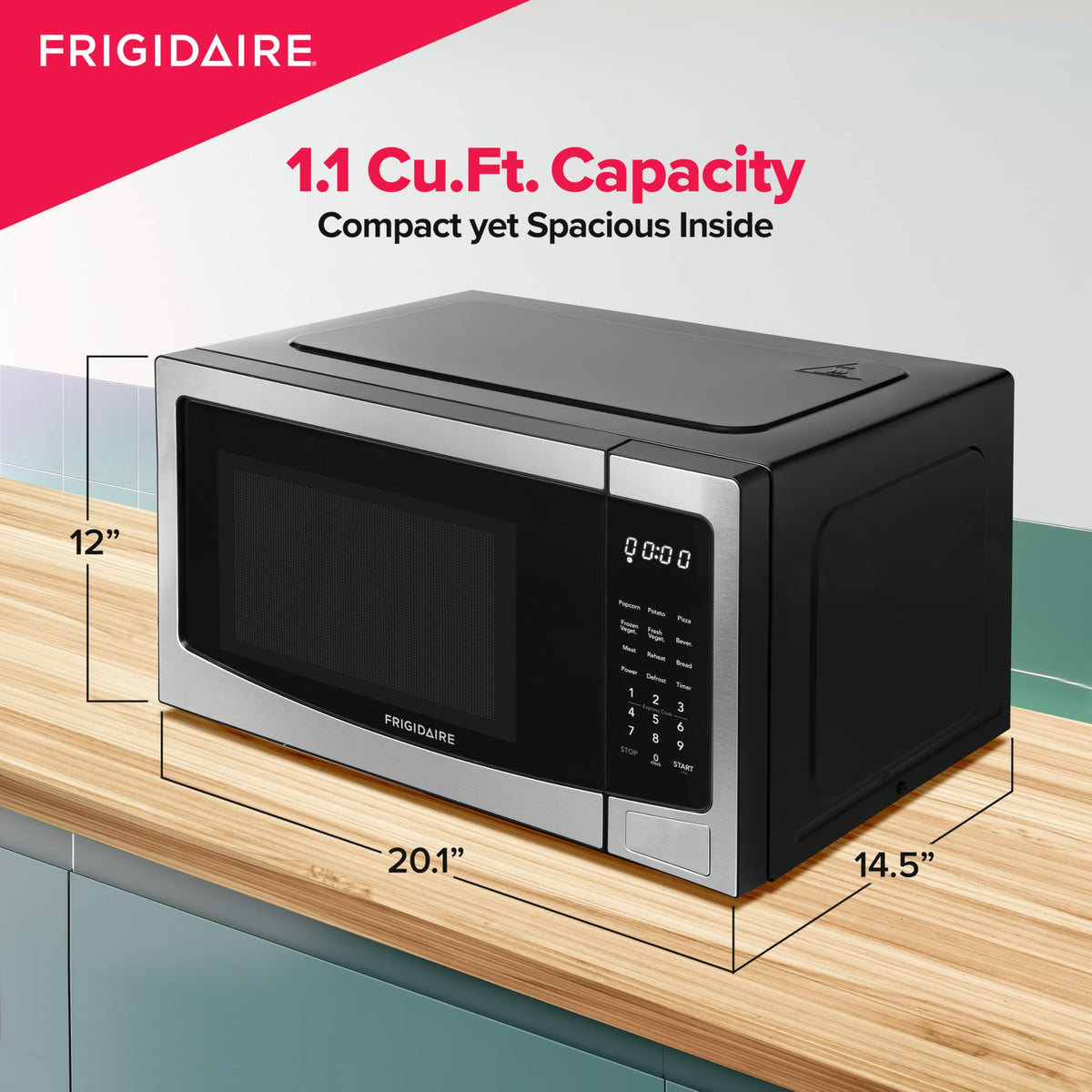 Frigidaire 1.1 cu.ft. Countertop Microwave Oven, Stainless