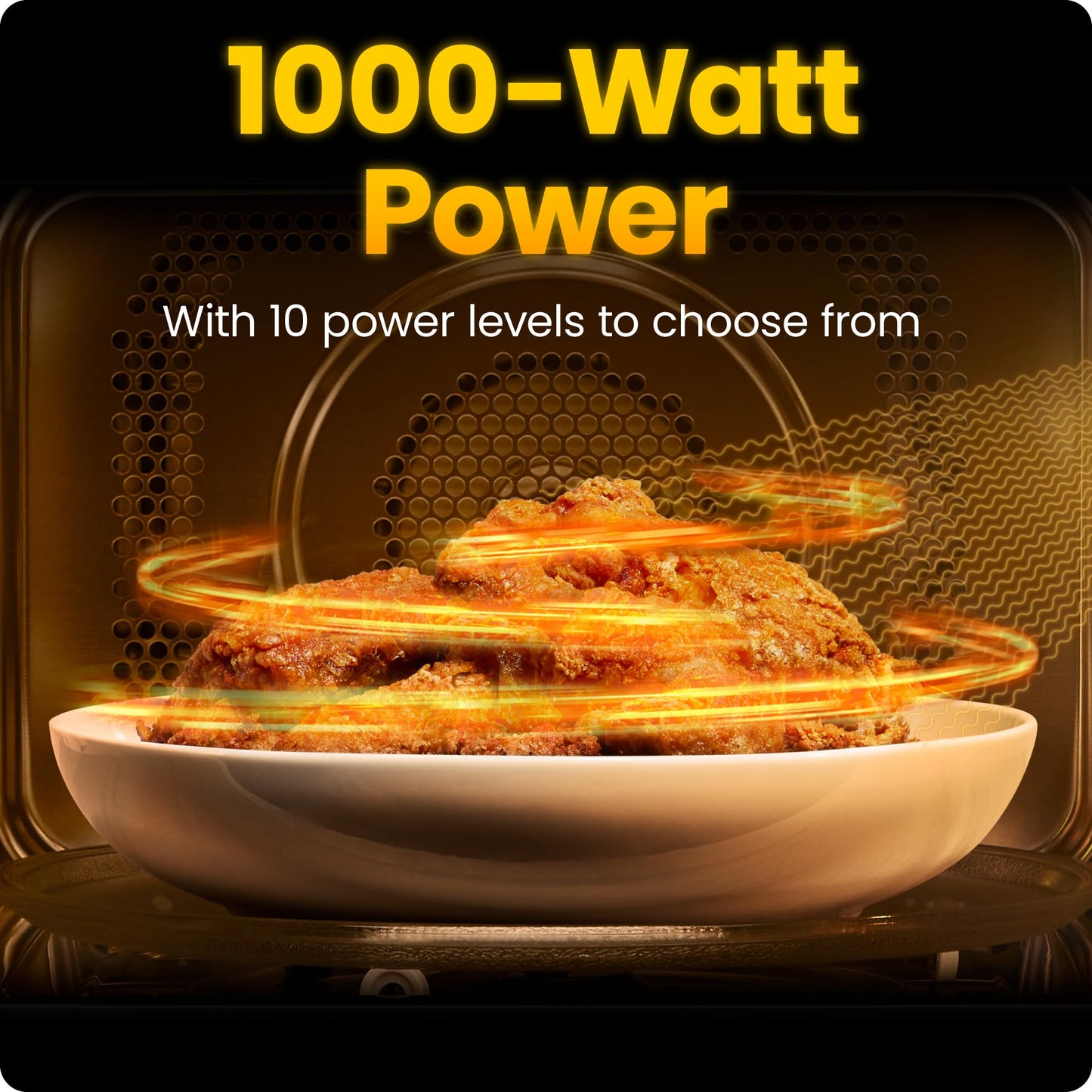 Chefman Countertop Microwave Oven 1.1 Cu. Ft., 1000 Watts with 10 Power Levels, 6 Cooking Presets with One-Touch Express Cook, Eco Mode, Child Safety Lock, & Mute Button - Black 🍁 All In One Marketplace Canada