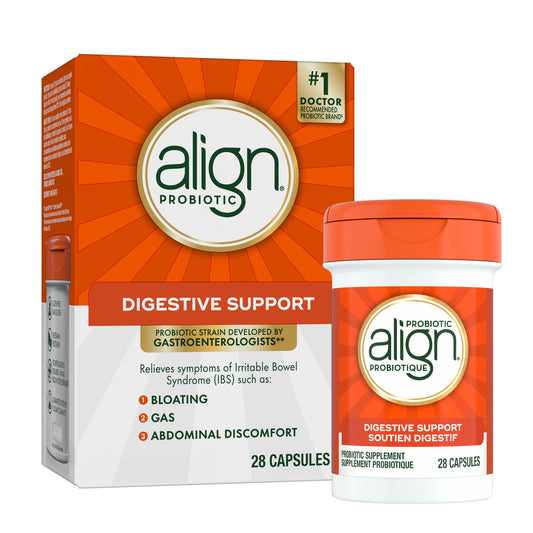 Align Probiotic Digestive Support, IBS Symptom Relief: Gas, Abdominal Discomfort, Bloating, Helps Healthy Intestinal Flora for Women & Men, 28 Capsules
