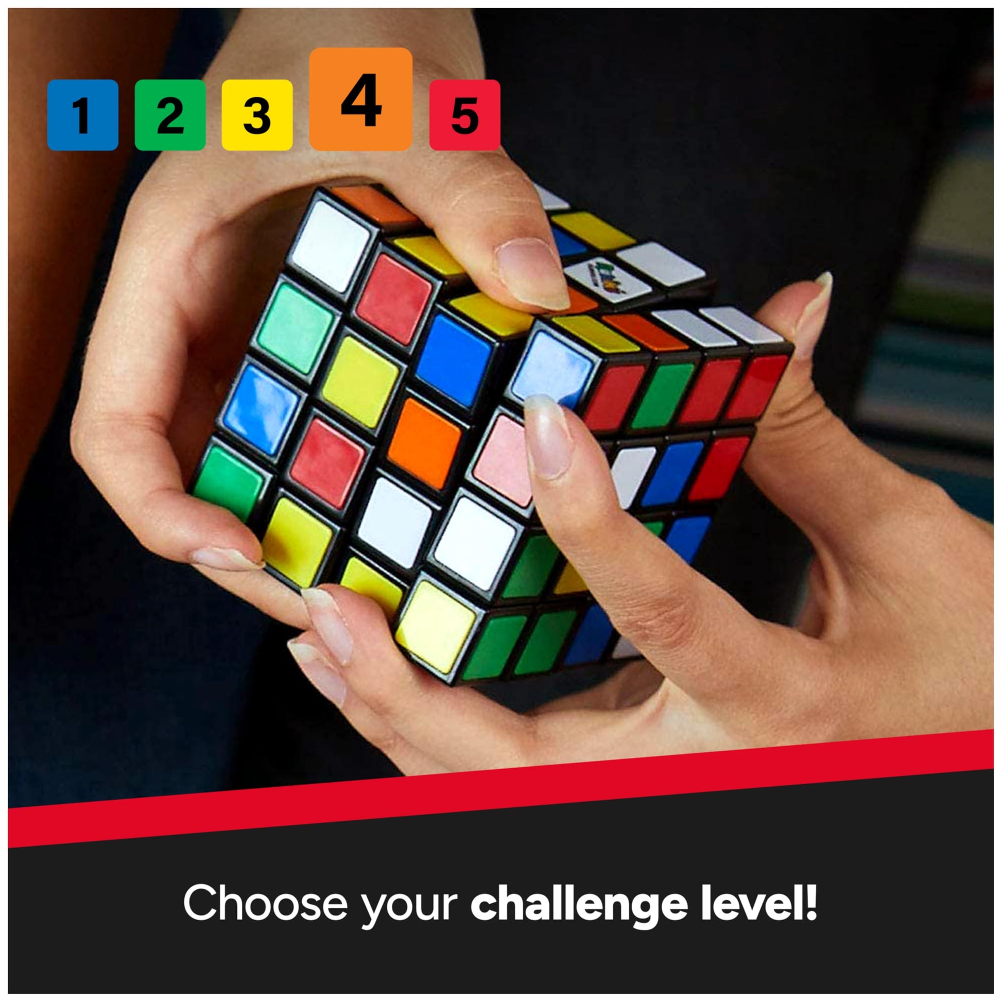 Rubik’s Cube, 4x4 Master Cube Color-Matching Puzzle, Bigger Bolder Version of the Classic, Packaging May Vary Rubik's