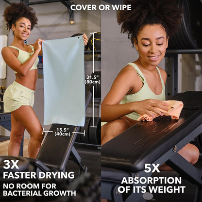 Microfiber Workout Towels - Quick Dry, Highly Absorbing, Odor-Free, for Women & Men - Gym Sweat Sports Towel for Hot Yoga, Tennis, Running, Exercise, Working Out, Camping, Set of 5 Pastel
