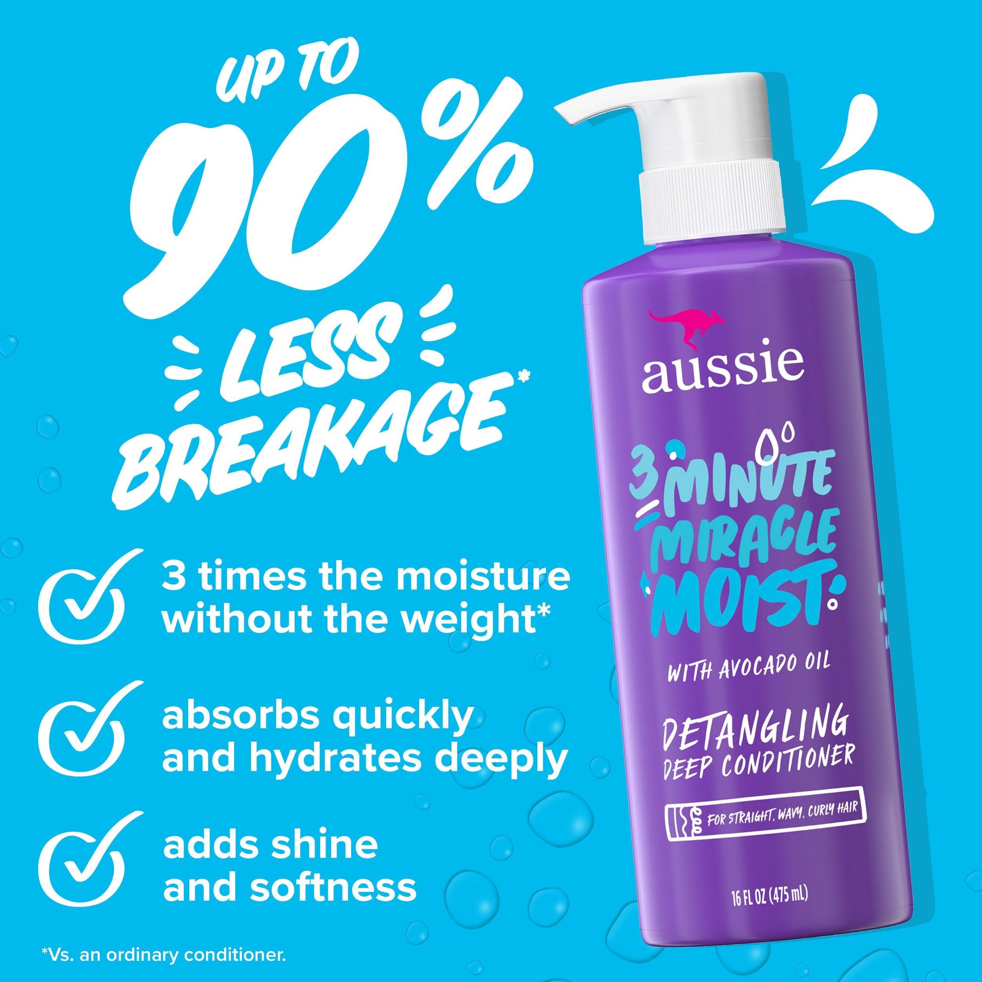 Aussie Total Miracle 3-Piece Set: Shampoo 778 mL, Conditioner 778 mL, 3 Minute Miracle Deep Conditioner Hair Treatment 236 mL, Infused with Apricot and Australian Macadamia Oil, 1.79 L Total - Available at All In One Marketplace Canada