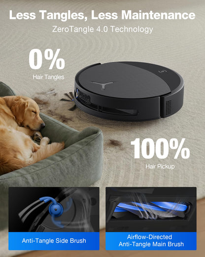 ECOVACS DEEBOT T90 PRO OMNI Robot Vacuum and Mop, 30,000Pa Suction, Instant Self-Cleaning OZMO Roller Mop, TruEdge Deep Edge Cleaning, ZeroTangle, Hot Water Wash & 145°F Air Dry, AI Obstacle Avoidance - Available at All In One Marketplace Canada
