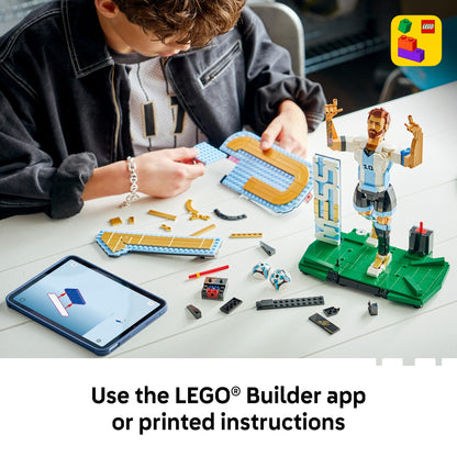 LEGO Editions Lionel Messi – Collector's Set Co-Pack - Building Toy for Kids - Soccer Collectible - Sports Décor for Boys & Girls, Ages 12+ - Gift Idea for Soccer Fans - 66818 LEGO
