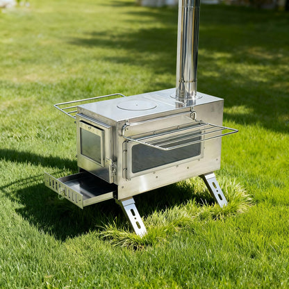 unho Stainless Hot Tent Stove Crack-Resistant Ceramic Glass Outdoor camping 🍁 All In One Marketplace Canada