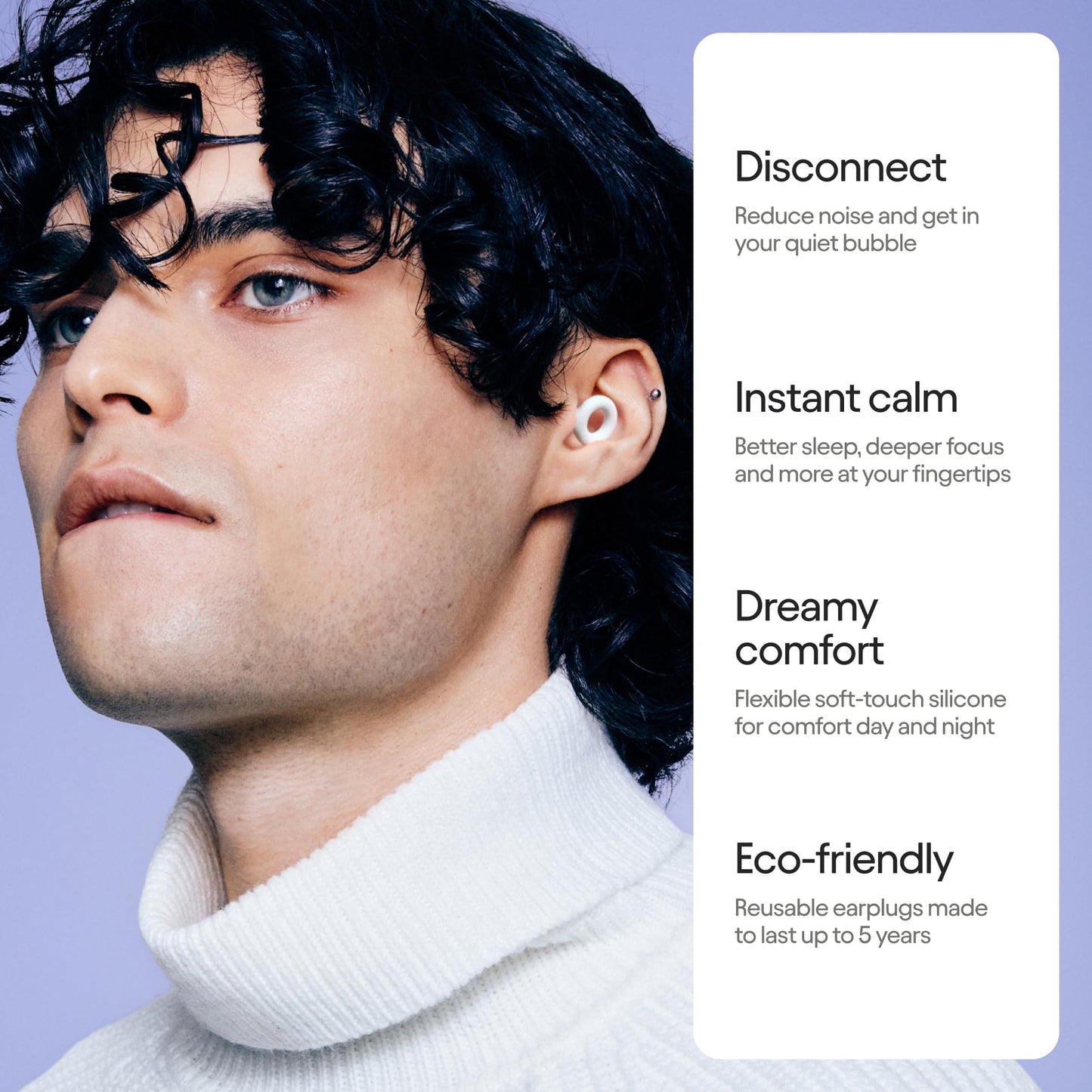 Loop Quiet 2 Ear Plugs – Ultra-Comfy Reusable Noise-Reducing Earplugs For Sleep, Deep Focus, Travel, Noise Sensitivity | Flexible Hearing Protection | Customizable Fit | 24dB (SNR) Noise Reduction