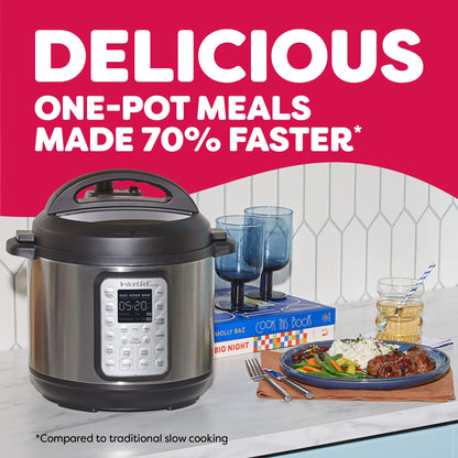 Instant Pot Duo Plus 6 Quart 9-in-1 Electric Pressure Cooker, Slow Cooker, Rice Cooker, Steamer, Sauté, Yogurt Maker, Warmer & Sterilizer, 15 One-Touch Programs,Stainless Steel/Black - Available at All In One Marketplace Canada