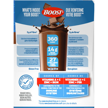 BOOST PLUS Chocolate Complete Nutrition Drink – 24 Pack (6.2 kg)
