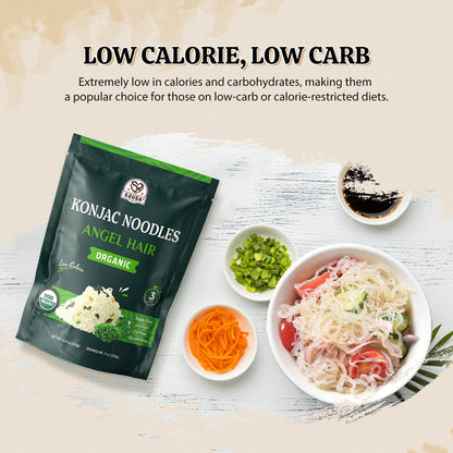 52USA Organic Konjac Shirataki Noodles - Low Carb Pasta Variety Pack (1500g, 6 Pack)