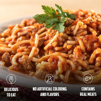 Mountain House Spaghetti with Meat Sauce Pouch| Freeze Dried Backpacking & Camping Food | Survival & Emergency Food | Entree Meal | Easy to Prepare | Delicious and Nutritious | Single Pouch Mountain House