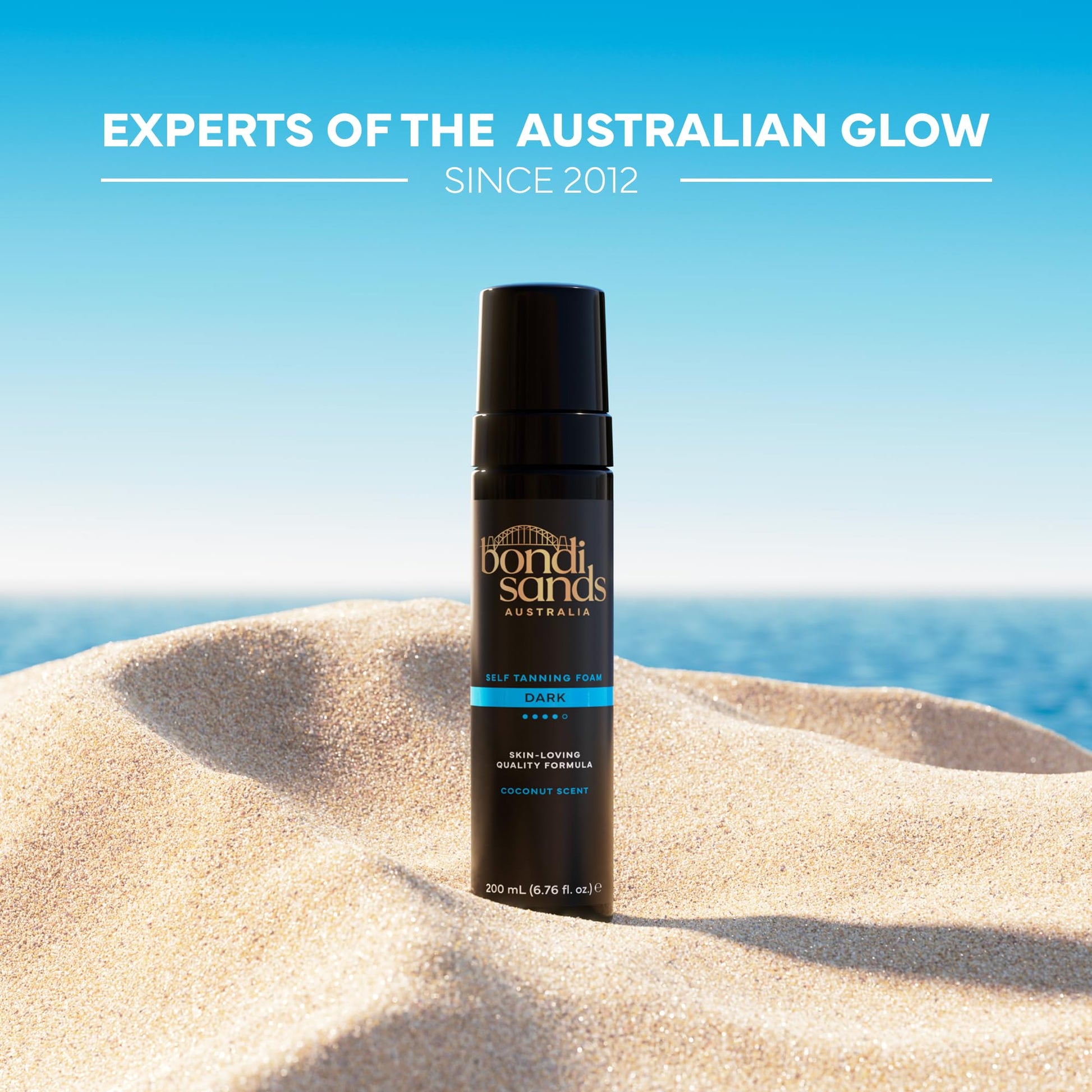 Bondi Sands Self Tanning Foam Dark| Lightweight Self-Tanner Foam Enriched with Aloe Vera | Coconut scent | Suitable for all skin tones |Streak-Free | Never Orange | Vegan & Cruelty Free (200 mL)