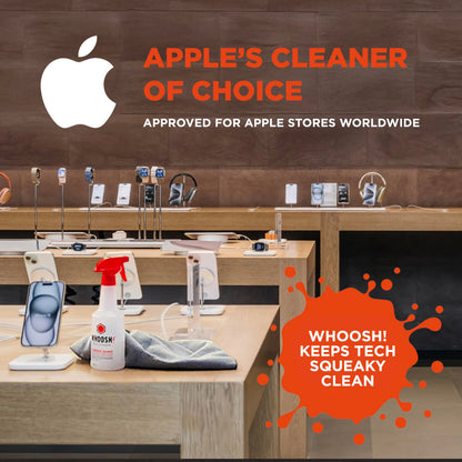 WHOOSH! Screen Shine Pro 500 ml Refillable OLED TV Screen Cleaner, Safe & Streak Free Electronic Cleaner for Laptop, Monitor, MacBook, Camera Cleaning Kit with 37 x 37 cm Microfiber Cloth - Available at All In One Marketplace Canada