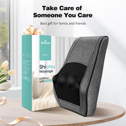 Boriwat Back Massager Neck Massager with Heat, 3D Shiatsu Massage Pillow for Back, Neck, Shoulder, Leg Pain Relief, Christmas and Birthday Gifts for Women Men Mom Dad, Use at Home, Office, Car 🍁 All In One Marketplace Canada