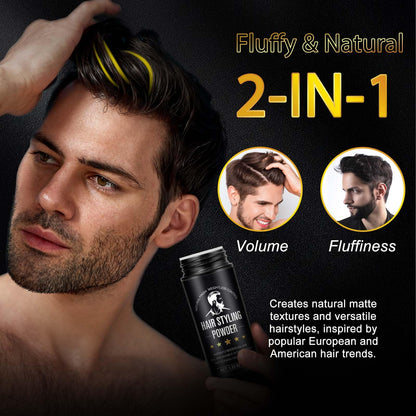 Hair Styling Powder, 2Pack Hair Texture Powder for Men and Women, Adds Volume and Texture, Alll Day Invisible, Flexible Hold, Long-lasting, Matte Finish, No Stickiness 2 x 30g - Available at All In One Marketplace Canada