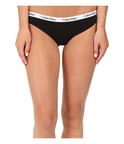 Calvin Klein Women's Carousel Bikini Panty, Black/White/Grey Heather, Large (Pack of 3)