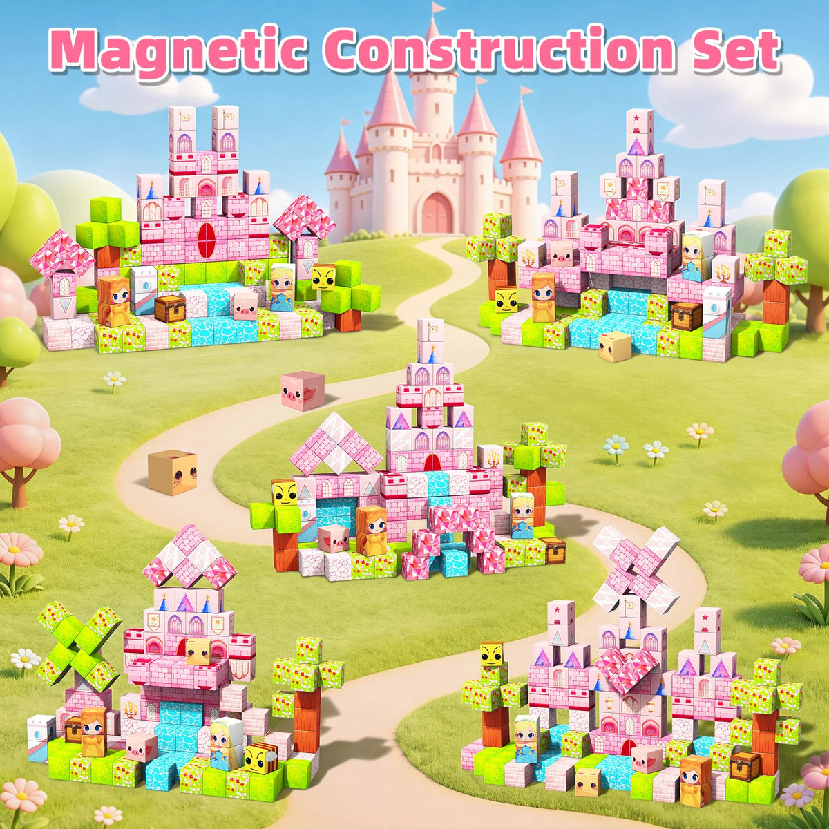 150PCS Magnetic Blocks, Toys Building Cubes Set Birthday Gifts for Girls 🍁 All In One Marketplace Canada