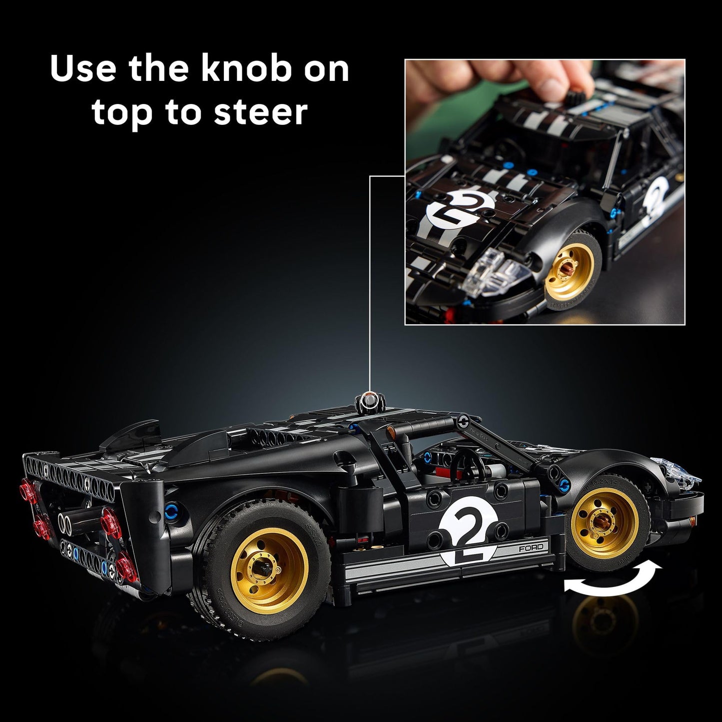 LEGO Technic 1966 Ford GT40 MKII Race Car Building Set for Adults - Collectible Car Toy W/Realistic Functions & Features for Adult Sports Car Fans, Ages 18+ - Gift Idea for Birthdays - 42223 - Available at All In One Marketplace Canada