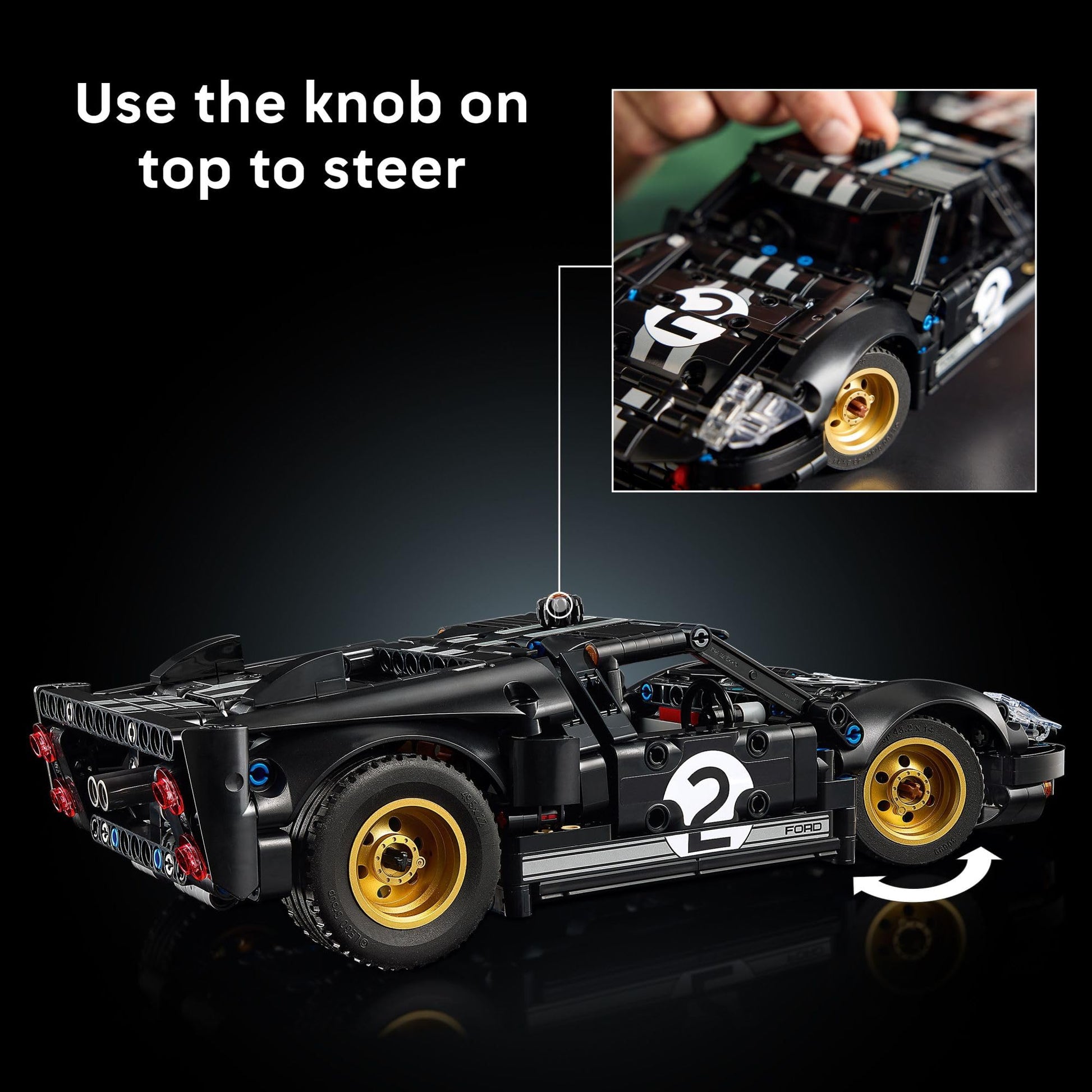 LEGO Technic 1966 Ford GT40 MKII Race Car Building Set for Adults - Collectible Car Toy W/Realistic Functions & Features for Adult Sports Car Fans, Ages 18+ - Gift Idea for Birthdays - 42223 - Available at All In One Marketplace Canada