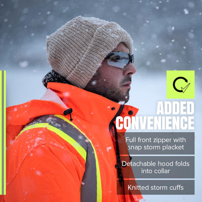 Pioneer Hi Vis Winter Work Jacket for Men - For Construction - Class 2 🍁 All In One Marketplace Canada