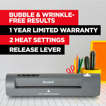 Scotch Thermal Laminator, 2 Roller System for a Professional Finish, Use for Home, Office or School, Suitable for use with Photos (TL901X)