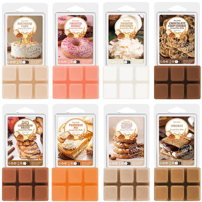 Bakery Scented Wax Melts, Soy Wax Melts, Strong Scented Wax Cubes Gift Set for Wax Warmer, Chocolate Cookie, Apple Bread, Vanilla Almond Biscuit, Donut, Pumpkin Pie, Coconut, Birthday Cake, Smores 🍁 All In One Marketplace Canada