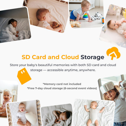 Arenti Baby Monitor 2 Cameras, Smart WiFi 6 Baby Cameras with 5-Inch Upgraded Wireless Display, 360° View, Auto-Night Vision, Temperature Sensor, Sound & Motion Detection, 2 Way Audio, VOX Mode (B2) - Available at All In One Marketplace Canada