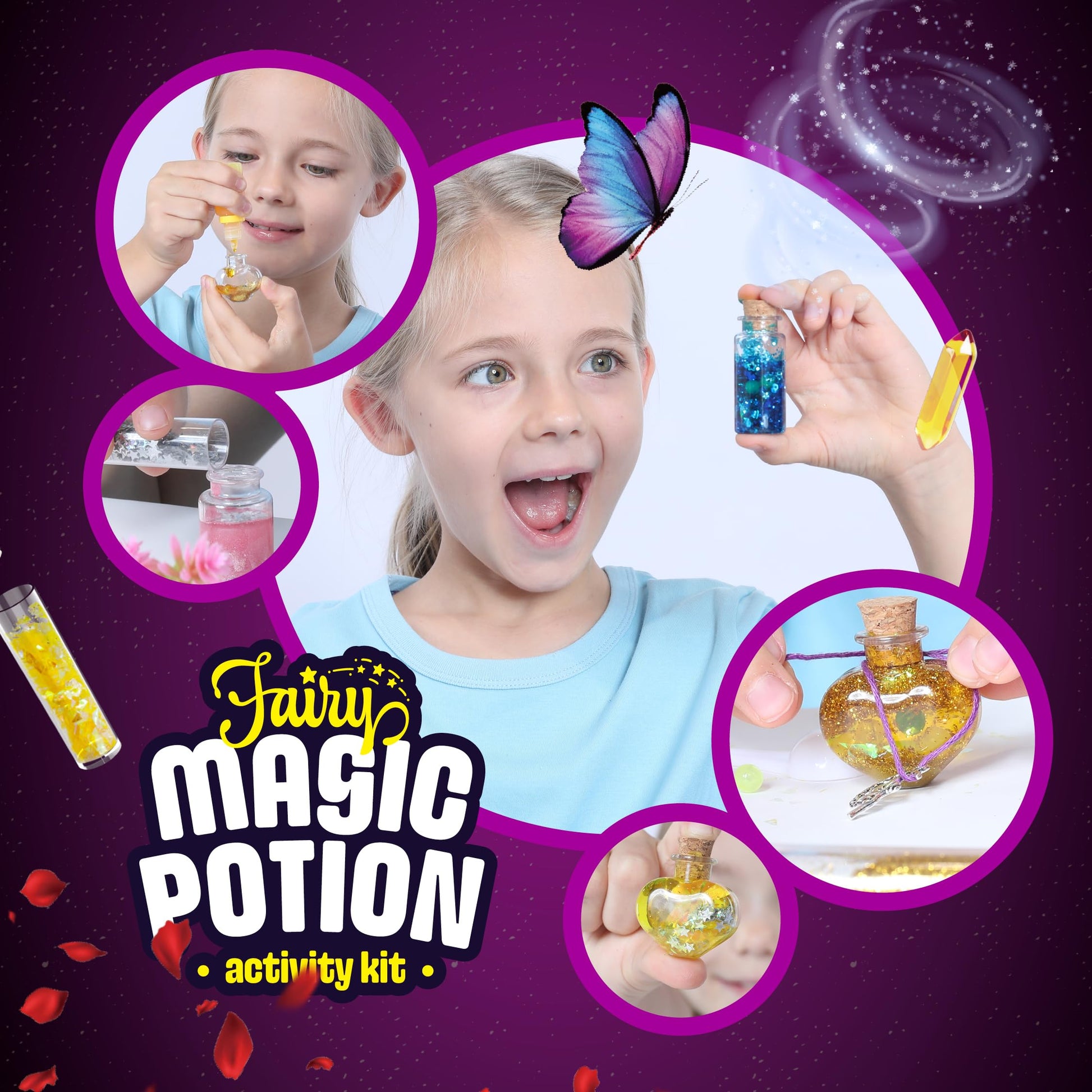 Dan&Darci Magic Fairy Potion Kit for Boys - Birthday Gifts for Girls - Gift Ideas for Girls Ages 6, 7, 8, 9, 10 - Toys 8-10, 7-8 - Arts & Crafts for Boys 6-8
