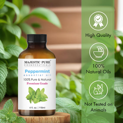 Majestic Pure Peppermint Essential Oil for Diffuser - 4 Fl Oz (Pack of 2) 🍁 All In One Marketplace Canada