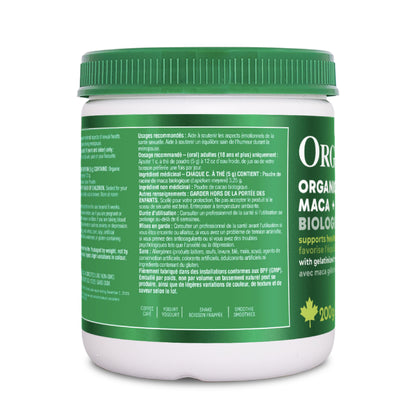 Organika Organic Maca and Cacao Powder- Gelatinized for Easy Absorption, Adaptogenic- 200g