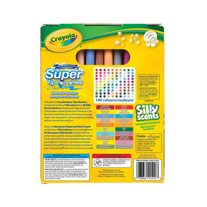 Crayola Super Tips Washable Markers, 120 Count, Holiday Toys, Gift for Boys and Girls, Kids, Stocking , Arts and Crafts, Gifting 🍁 All In One Marketplace Canada