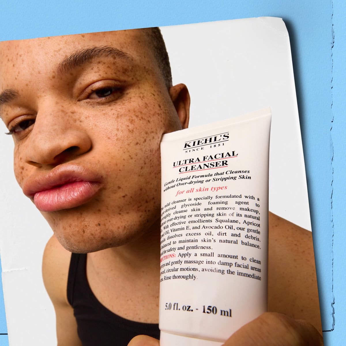 Kiehl's Ultra Facial Cleanser, Lightweight Foamy Facial Cleanser, Enriched Formula that Replenishes Skin Barrier, Gently Exfoliates and Moisturizes, Suitable for All Skin Types - 75ml