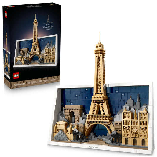 LEGO Architecture Paris – City of Love Building Set for Adults - DIY Office or Bedroom Decor for Women & Men, Ages 18+ - Buildable Frame to Hang or Stand for Display - Gift Idea for Birthdays - 21064 LEGO