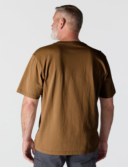 Carhartt Men's Loose Fit Heavyweight Short-Sleeve Pocket T-Shirt (Also Available in Big & Tall), Brown, Large