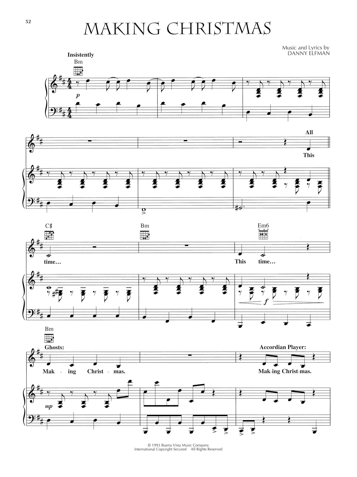 L'Étrange Noël de monsieur Jack de Tim Burton | Recueil de partitions | Arrangements piano, chant et guitare pour les fans de la bande originale | 11 chansons emblématiques d'Halloween et de Noël | Musique de film pour piano et voix