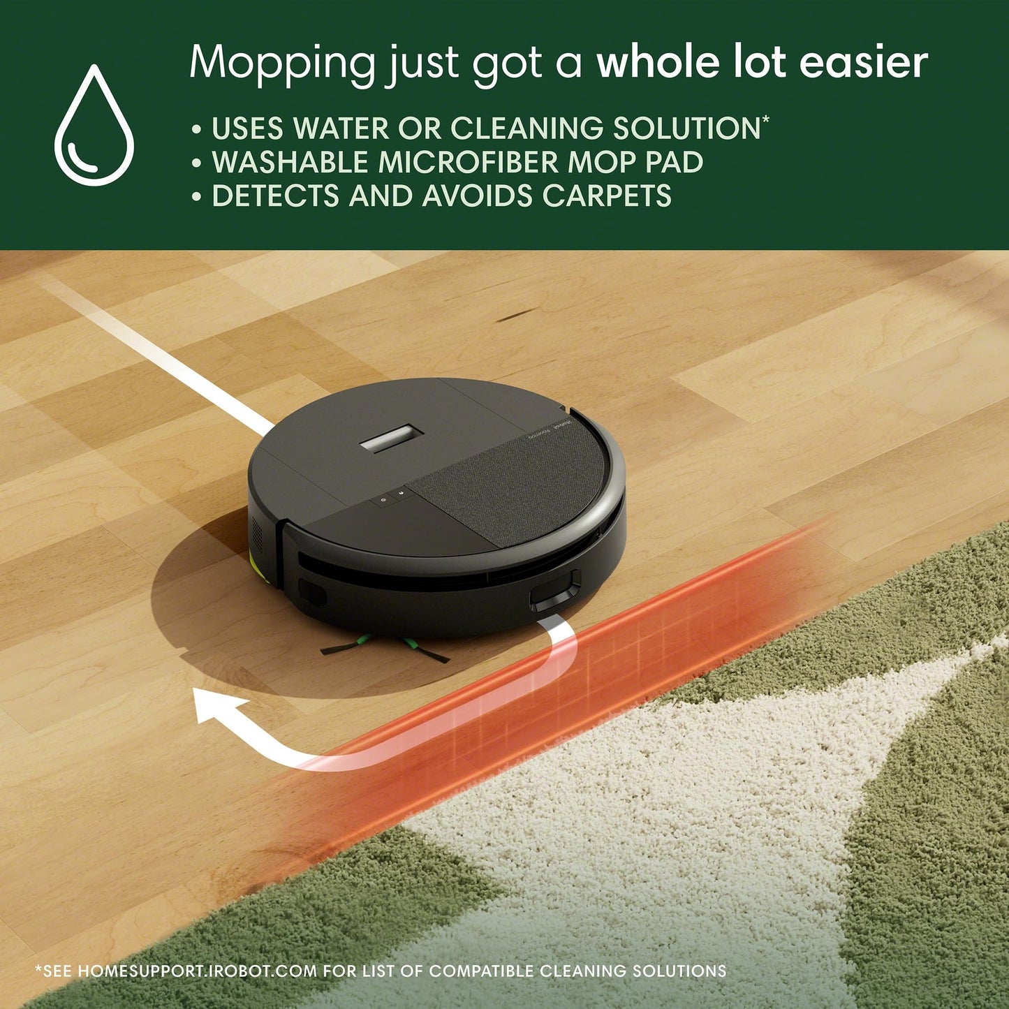 iRobot Roomba 205 DustCompactor Combo Robot Vac & Mop - Compacts Dirt Inside, No Emptying for 60 Days, Space Saving, No Dock, No Bags, Intense Power-Lifting Suction, LiDAR Navigation, Multi-Surface - Available at All In One Marketplace Canada