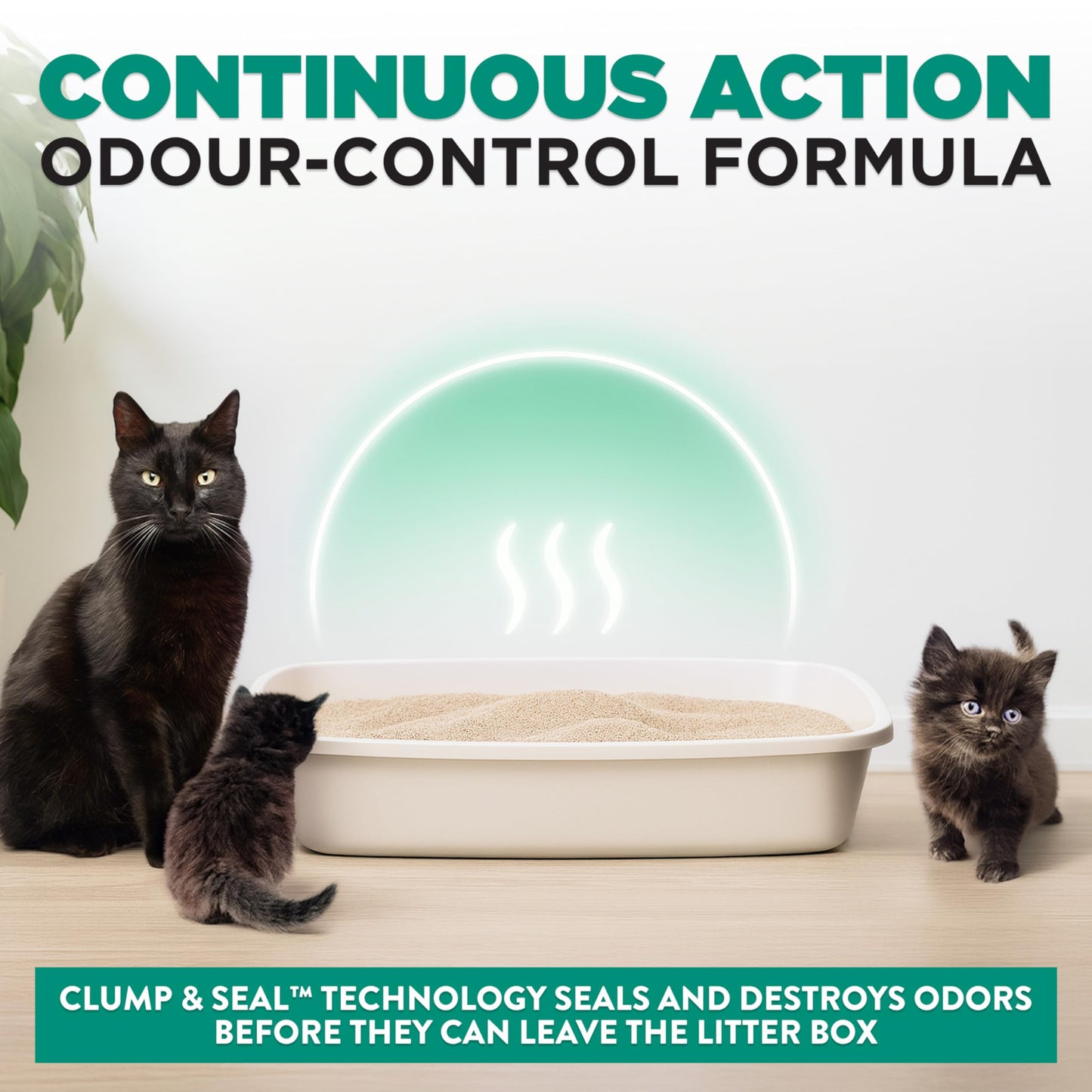 Arm & Hammer Clump & Seal Slide Clay Cat Litter, Non-Stop Odour Control, 12.7kg, 7 Days of Odour Control, Dust Free, Clumping Litter (Pack of 1)