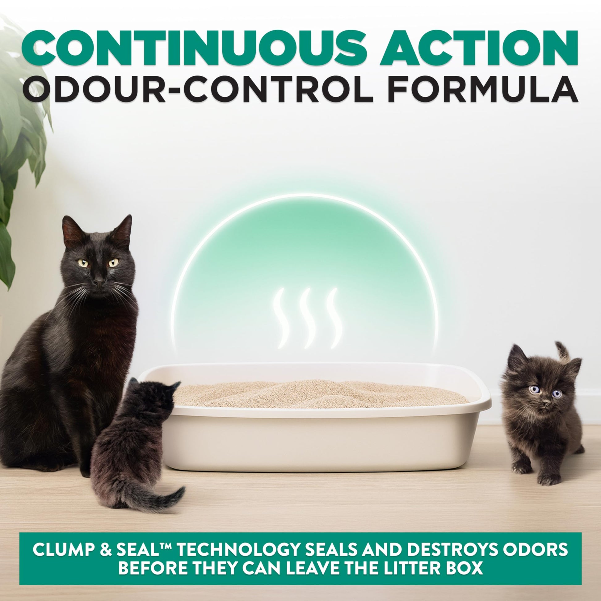 Arm & Hammer Clump & Seal Slide Clay Cat Litter, Non-Stop Odour Control, 12.7kg, 7 Days of Odour Control, Dust Free, Clumping Litter (Pack of 1)