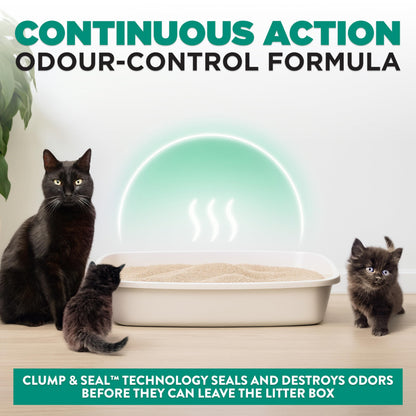 Arm & Hammer Clump & Seal Slide Clay Cat Litter, Non-Stop Odour Control, 12.7kg, 7 Days of Odour Control, Dust Free, Clumping Litter (Pack of 1)