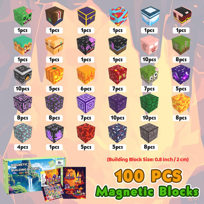 SSAWER Magnetic Blocks, 100PCS Toys Building Blocks Cubes Gifts for Girls 🍁 All In One Marketplace Canada