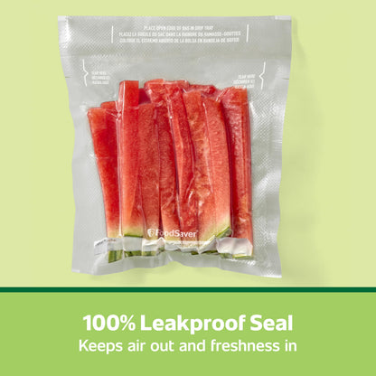 FoodSaver Quart Pre-Cut Vacuum Seal Bags (946 mL), Easy Use, Align to Seal and Tear to Open Vacuum Sealer Food Storage Bags, 43 Pack FOODSAVER