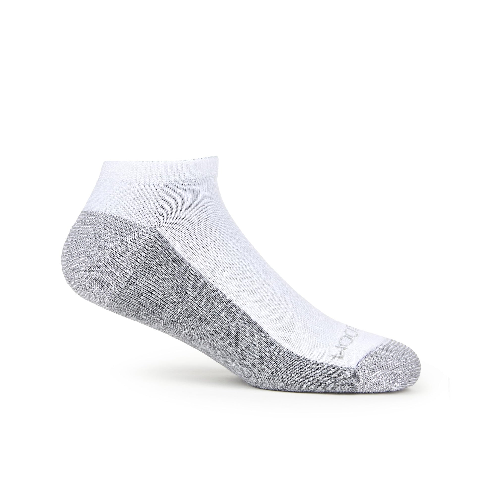 Fruit of the Loom mens 12 Pair Pack Dual Defense Cushioned Socks, White/Grey, 6-12 Fruit of the Loom