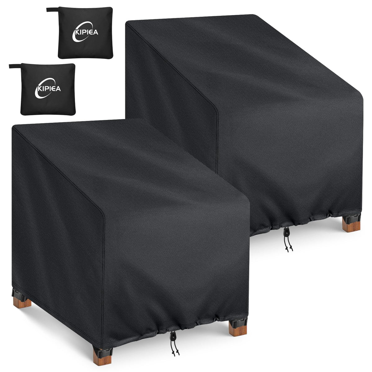 Kipiea 600D Patio Chair Covers Waterproof Winter 2 Pack - Heavy Duty Lawn Outdoor Furniture Chair Covers with Anti UV and No Tears, No Fading (33"W x 35"D x 31"H） 🍁 All In One Marketplace Canada
