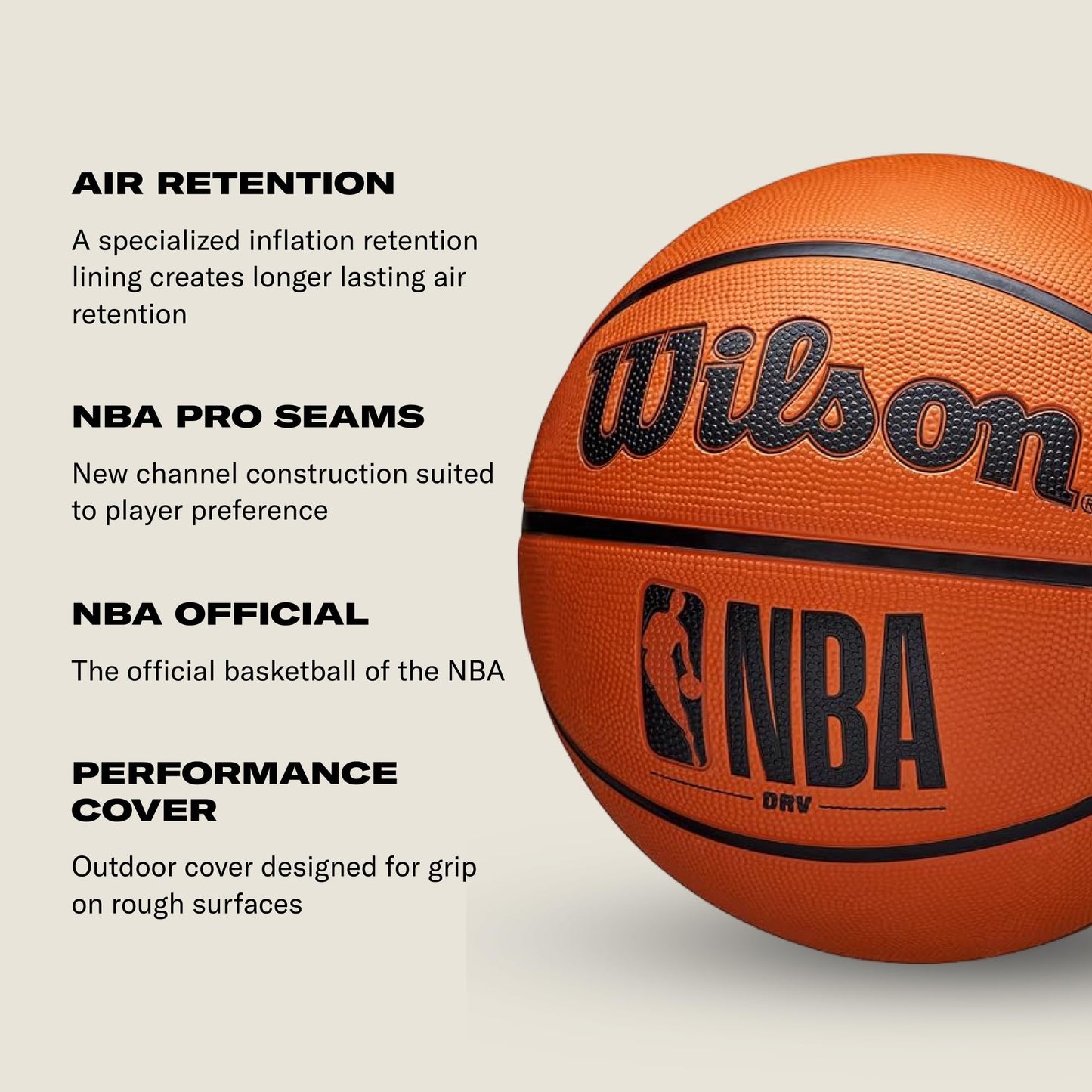 WILSON NBA DRV Basketball - Size 6-28.5", Brown 🍁 All In One Marketplace Canada