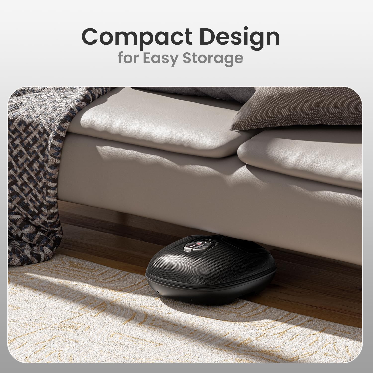 RENPHO Foot Massager with Heat, Deep Kneading Electric Shiatsu Foot Massager Machine with Wireless Remote Control, 3 Heating Levels & Air Compression, Birthday Gifts for Women Men - Available at All In One Marketplace Canada