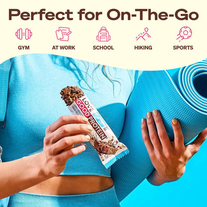 Love Good High-Protein Bars Variety Pack - 12 Count | Whey Protein & Collagen | Low Sugar, Low Carb, Gluten Free