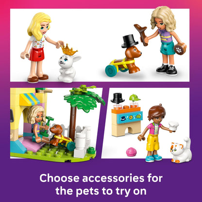 LEGO Friends Pet Accessories Shop Pretend Play Set - Building Toy for Kids, Girls and Boys, Ages 6+ - with 3 Minidolls, Toy Dog, Cat, & Rabbit - Gift Idea for Ramadan - 42650