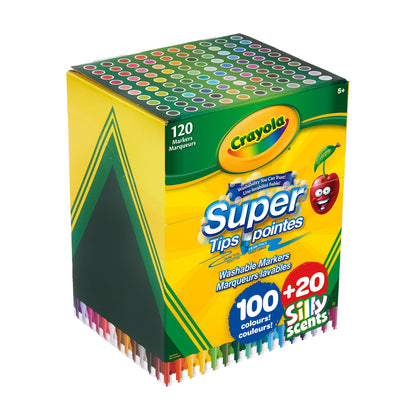 Crayola Super Tips Washable Markers, 120 Count, Holiday Toys, Gift for Boys and Girls, Kids, Stocking , Arts and Crafts, Gifting 🍁 All In One Marketplace Canada